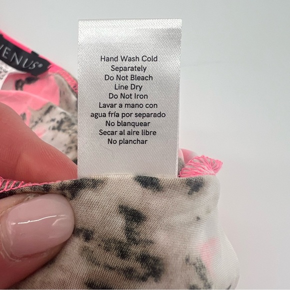 Venus XS Animal Print Sleeveless Top Pink Brown Beaded Detail Crisscross Back - Picture 9 of 11